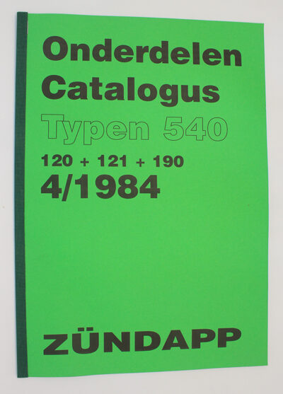 Onderdelen Catalogus 540-120/121/190