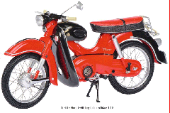 Schuco Kreidler Florett with Legshield Red-Black 1:10