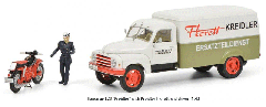 Hanomag L28 Kreidler with Kreidler Florett and Driver 1:43