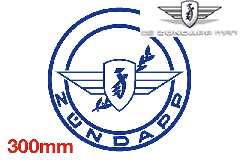 Zundapp Raam Sticker Blauw 300 mm