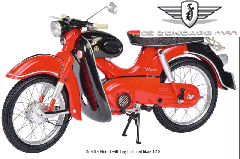 Schuco Kreidler Florett with Legshield Red-Black 1:10