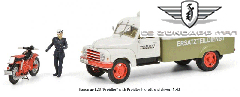 Hanomag L28 Kreidler with Kreidler Florett and Driver 1:43