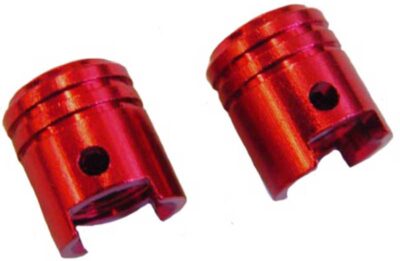 Ventieldop Set Model Zuiger Rood 2 st,