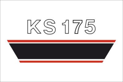KS175 Zijdeksel Sticker Gouden Outline