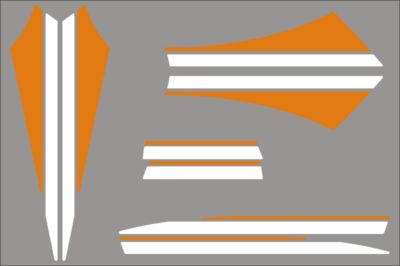 Zundapp Sticker Set Compleet 540 Oranje Wit