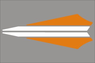 Zundapp Tank Sticker Set 540 Oranje Wit