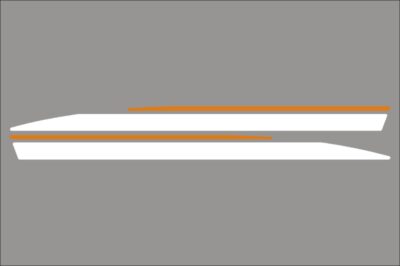 Zundapp Spoilerl Sticker Set 540 Oranje Wit