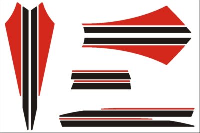 Zundapp Sticker Set Compleet 540 Rood Zwart