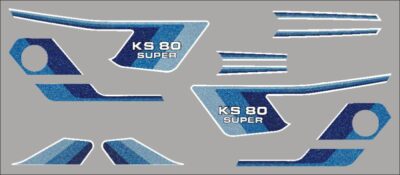 KS80 Super Sticker Set Compleet Blauw / Wit