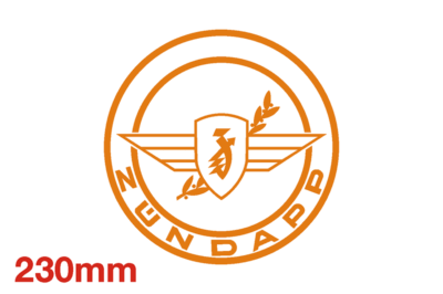 Zundapp Raam Sticker Oranje 230 mm