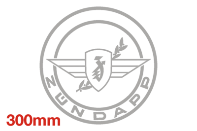 Zundapp Raam Sticker Zilver 300 mm