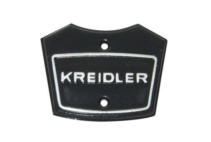 Kreidler Koplamphuis Plaatje + Logo  Antraciet Boven