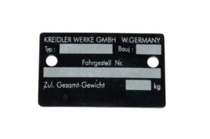 Kreidler Frame Typeplaatje Nieuw Type