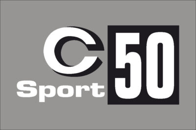 C50 Sport Sticker met Zwart vlak ( wit Sport )