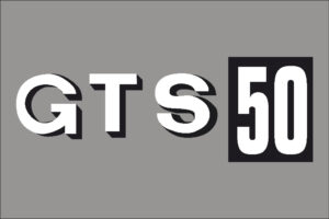 GTS50  Sticker met Zwart vlak