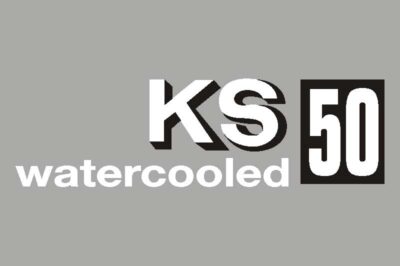 KS50 Watercooled Sticker met Zwart vlak