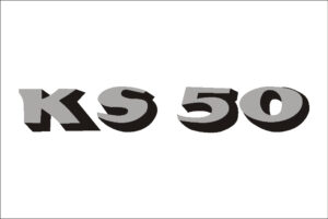KS50 Zilver Zwart Schaduw Letters