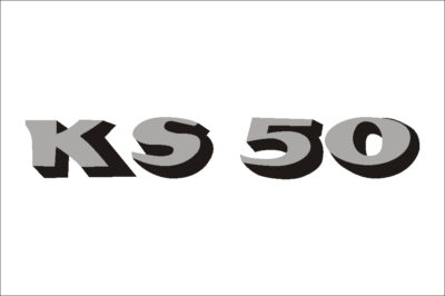 KS50 Zilver Zwart Schaduw Letters