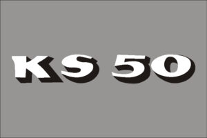 KS50 Wit Zwart Schaduw Letters