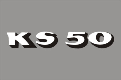 KS50 Wit Zwart Schaduw Letters