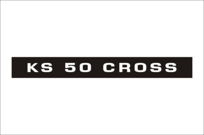 KS50 CROSS ZWART STICKER