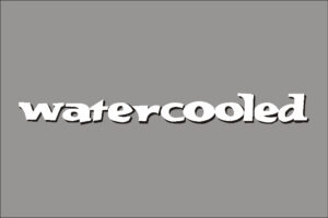 Watercooled Wit - Zwart Schaduw Letters
