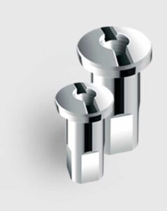 Nippel Messing Chroom M3,5 6 mm  x 16 mm Origineel Klaverblad WWS