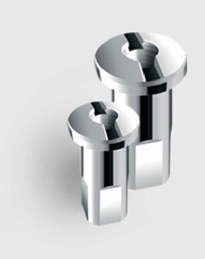 Nippel Messing Chroom M3,5 6 mm  x 16 mm Origineel Klaverblad WWS