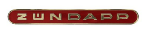 Tank Embleem Ovaal Aluminium Rood Goud 130 x 15.6 mm