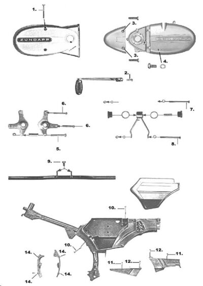 Zundapp Verzinkte Boutenset Type 517