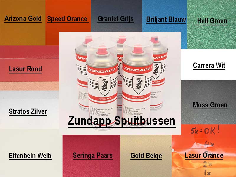 Zundapp Originele Kleuren in Spuitbussen 400ml