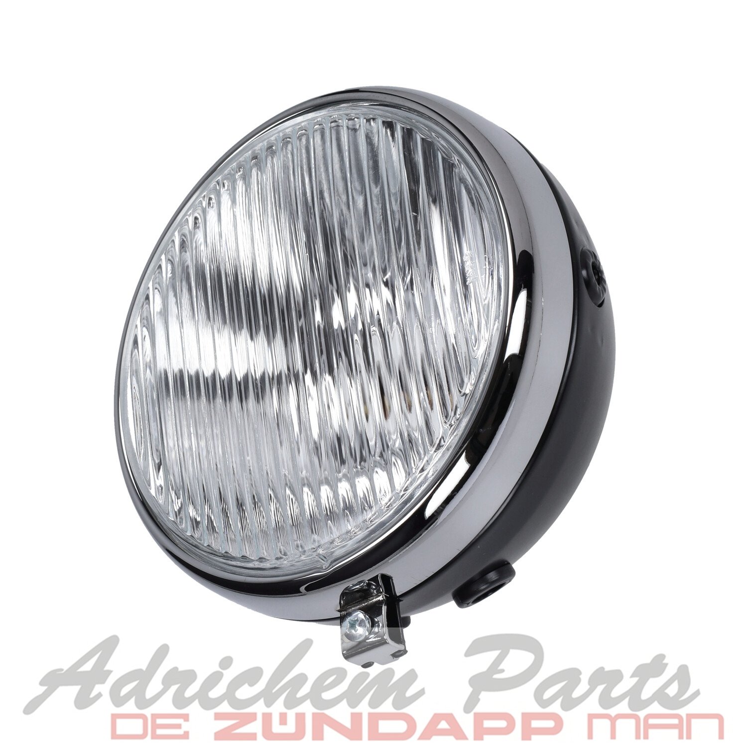 Koplamp Rond Compleet Zwart 517 / 529 / Kreidler