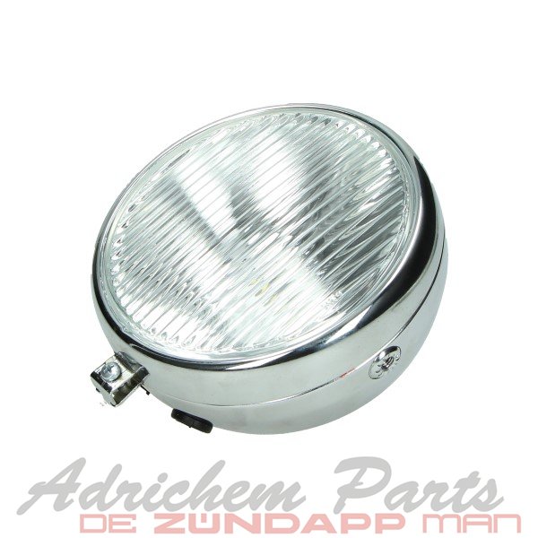 Koplamp rond (made in eu) 170mm chroom past op 517, kreidler, zund mod. 529