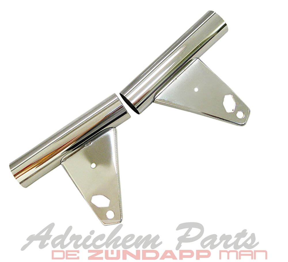 Koplamp Houder Set Chroom met Knipperlichtgaten  529/530