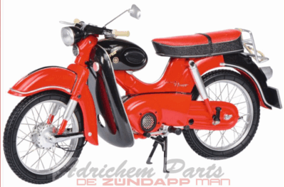 Schuco Kreidler Florett with Legshield Red-Black 1:10